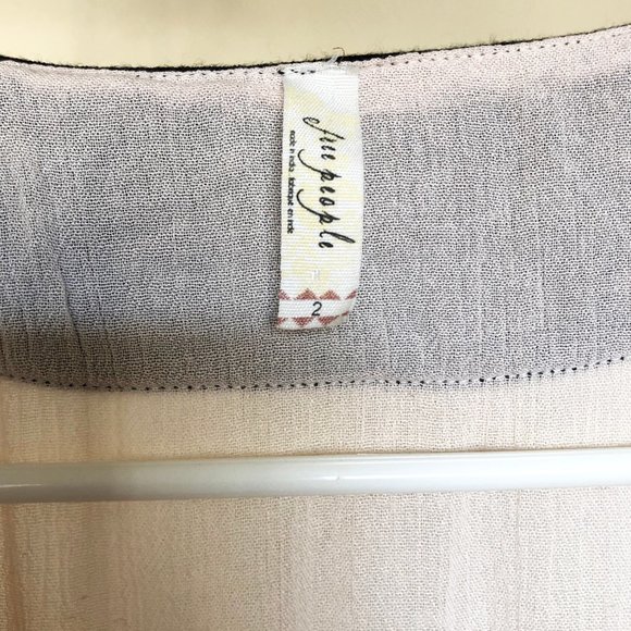 Cream Pink Free People Dress (small hole in front) - Picture 5 of 5